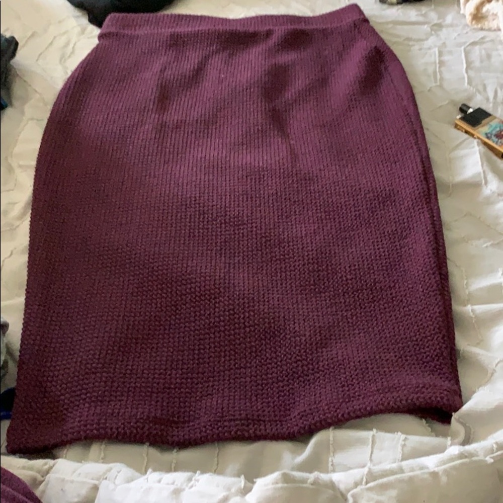 Burgundy skirt